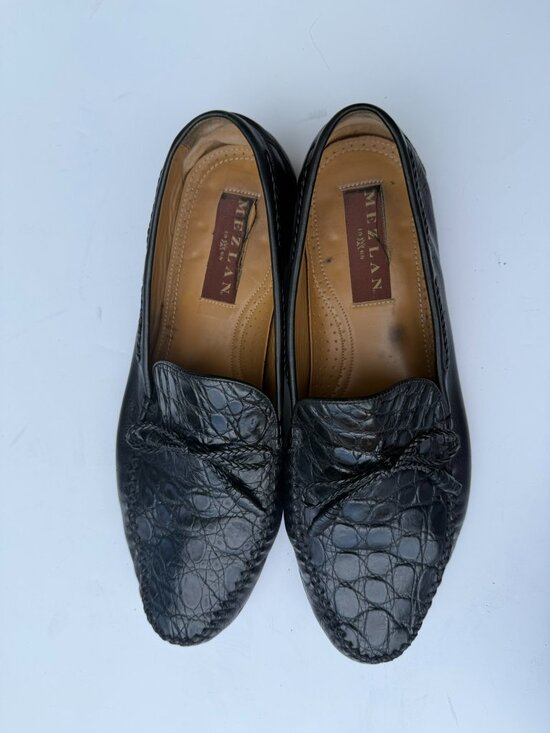 Mezlan 12018 Genuine Ostrich‑Leg Dress Shoes – Size 12M – Black main image 7